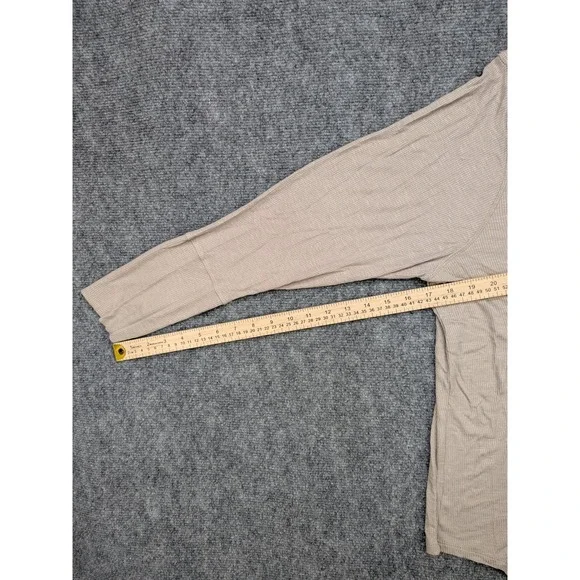 Maurices Henley Women's 3X Top Crochet Ribbed‎ Beige Boho Feminine Romantic - Picture 8 of 11